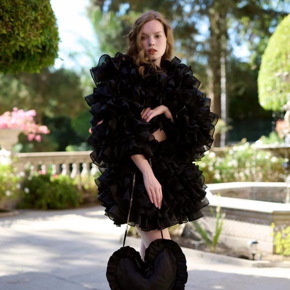 Selkie Raven Le Petit Chou Boa Jacket - S / NWOT - Picture 4 of 7